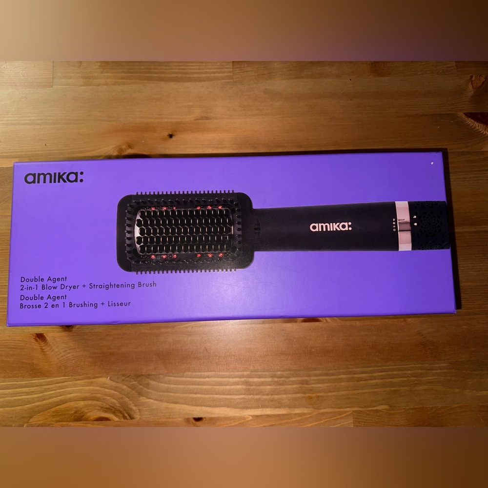 Amika Double Agent Hair Dryer + Straightener Brush